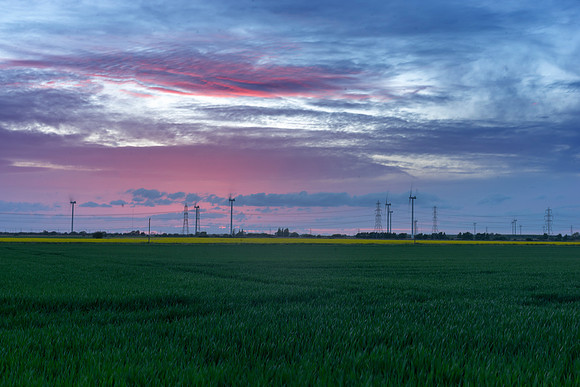 Keadby Wind Farm Sunset taken by Bob Riach