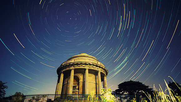 Pelham Mausoeum Star Trail taken by Bob Riach 27 August 2015