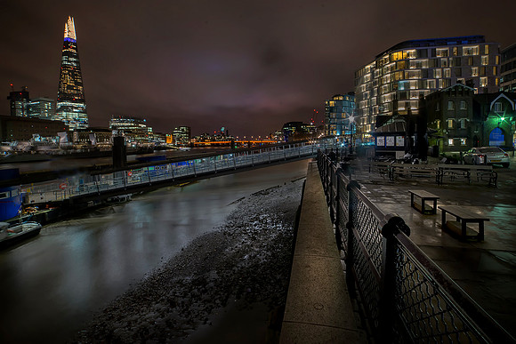 London Shard View at Night taken by Bob Riach