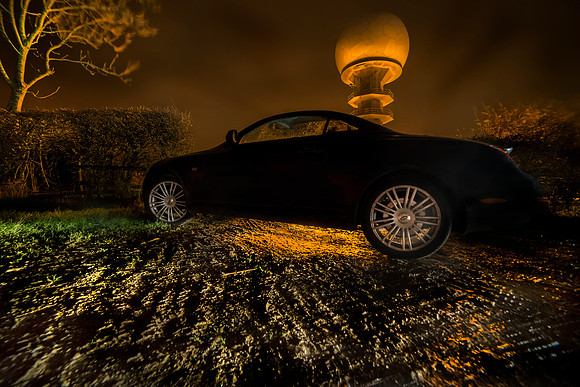Car at Claxby Radar Station takeb  by Bob Riach