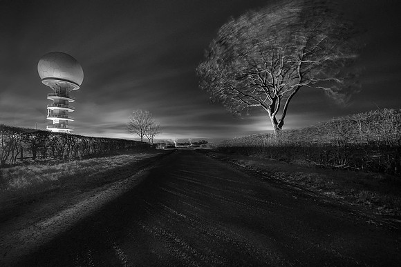 Claxby Radar Station B&W taken by Bob Riach