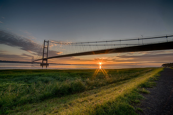 Humber Bridge Sunrise HDR  © Bob Riach