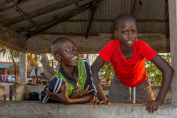 Gambia Fish market boys © Jo Bird
