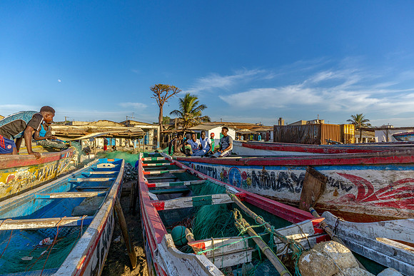 Gambia Fish market boats © Jo Bird