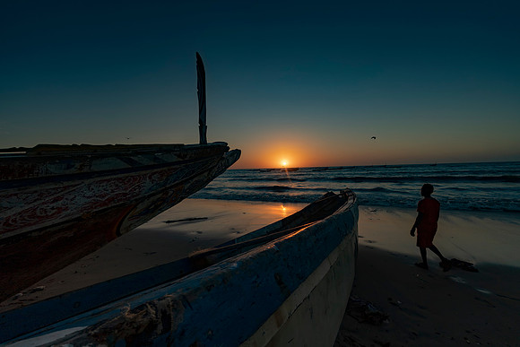 11 Gambia Fishing Village Sunset © Bob Riach