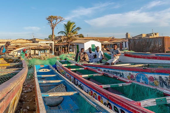 987 Gambia Fishing Village © Bob Riach