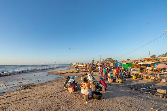 3456  Gambia Fishing Village © Bob Riach