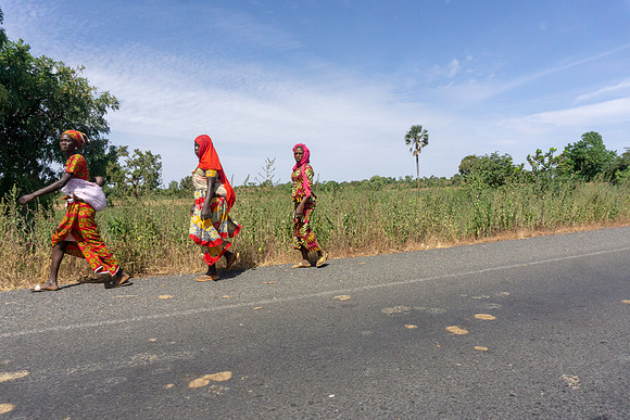 04 People on the road in The Gambia