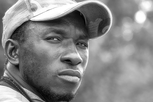 B&W Lamin Camara in The Gambia © Bob Riach