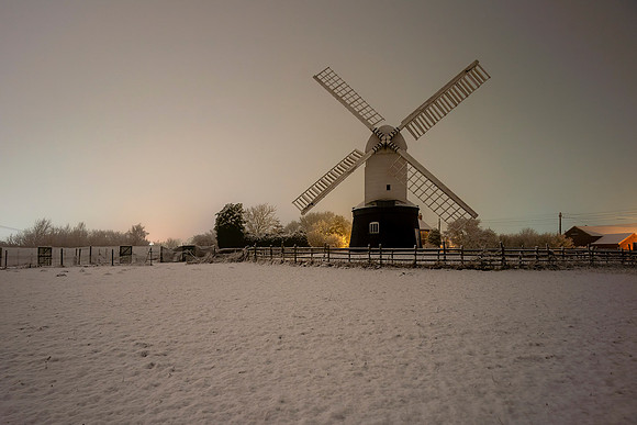 Wrawby Postmill in the Snow 22 January 2019 © Bob Riach Jigsaw Photography LTD
