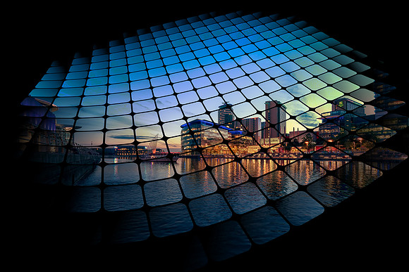 33 Salford Quays at Night  Bob Riach Jigsaw Photography LTD