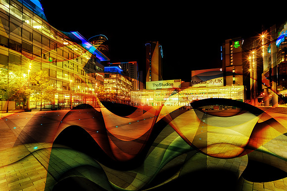 36 Salford Quays at Night  Bob Riach Jigsaw Photography LTD