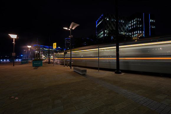 05 Media City Tram at Night © Bob Riach Jigsaw Photography LTD