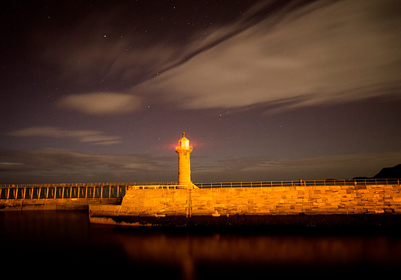 Whitby Lighthouse By Bob Riach
