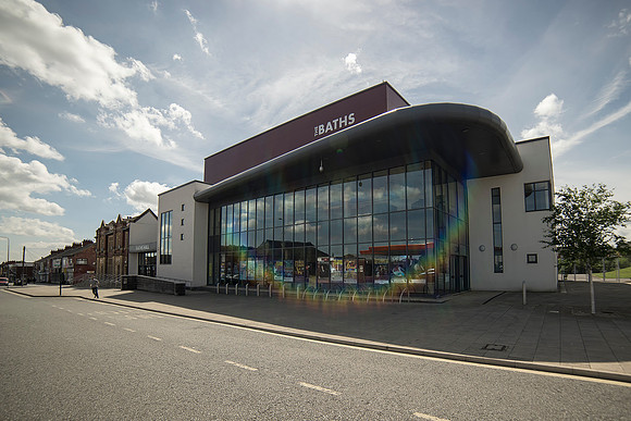 Baths Hall Scunthorpe with Lens Flare © Bob Riach